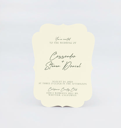 Personalized Wedding Cards | Fully Custom Print | Signature Vintage Shape