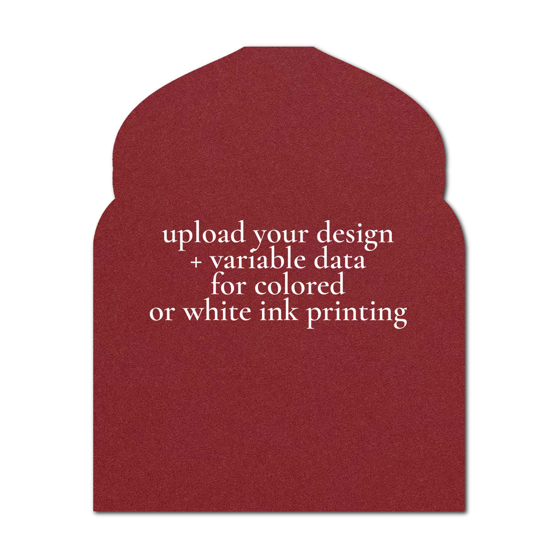 Individually Personalized Wedding Prints on Diecut Cardstock - Arabian Shape
