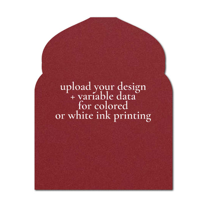 Individually Personalized Wedding Prints on Diecut Cardstock - Arabian Shape