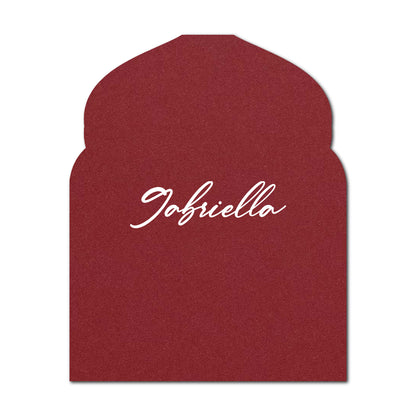 Individually Personalized Wedding Prints on Diecut Cardstock - Arabian Shape