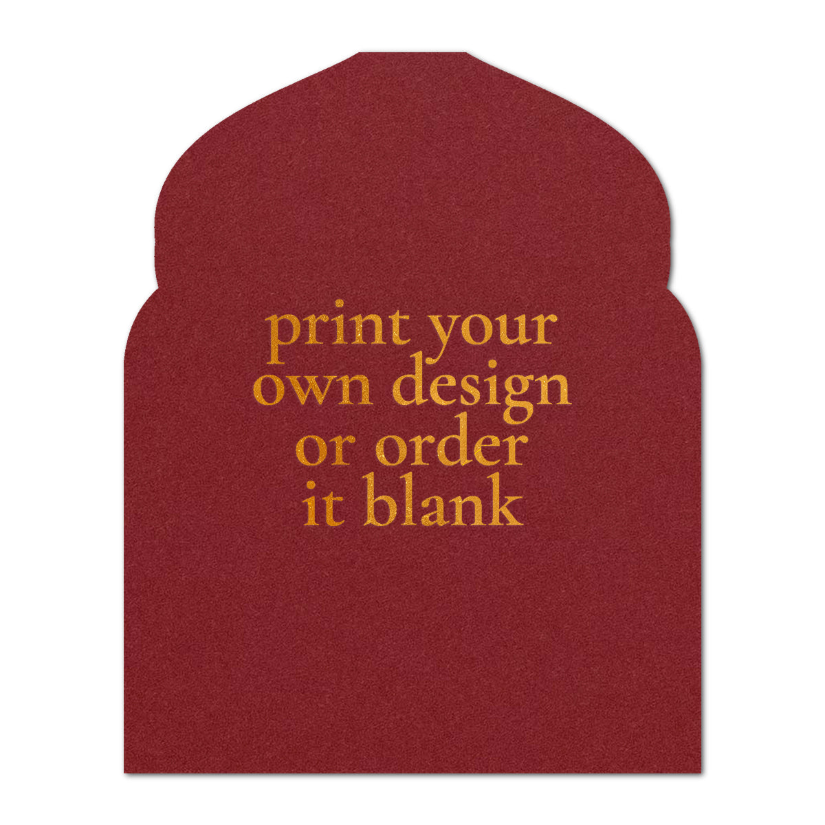Custom Wedding Prints on Diecut Shaped Cardstock | Arabian Shape