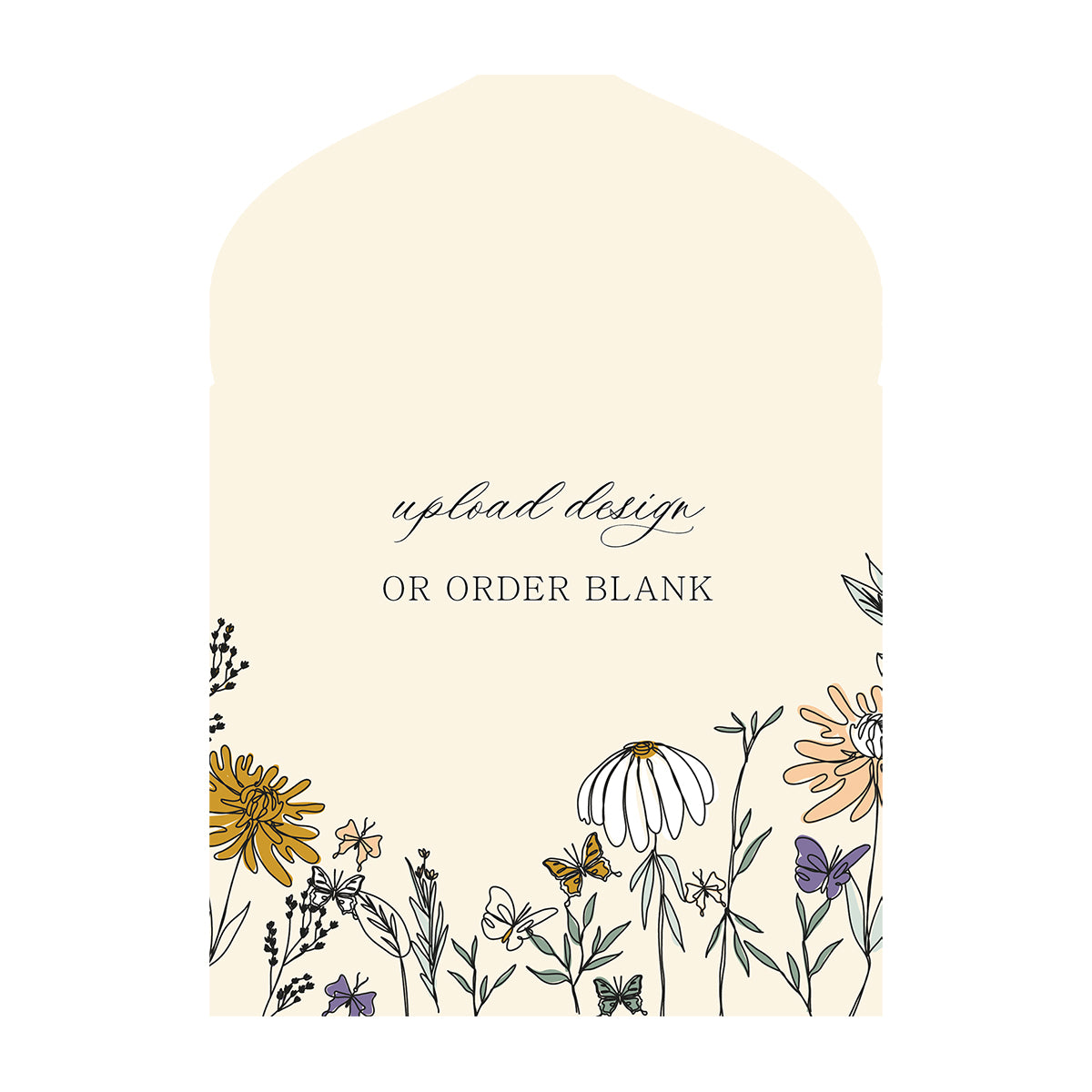 Custom Wedding Prints on Diecut Shaped Cardstock | Arabian Shape