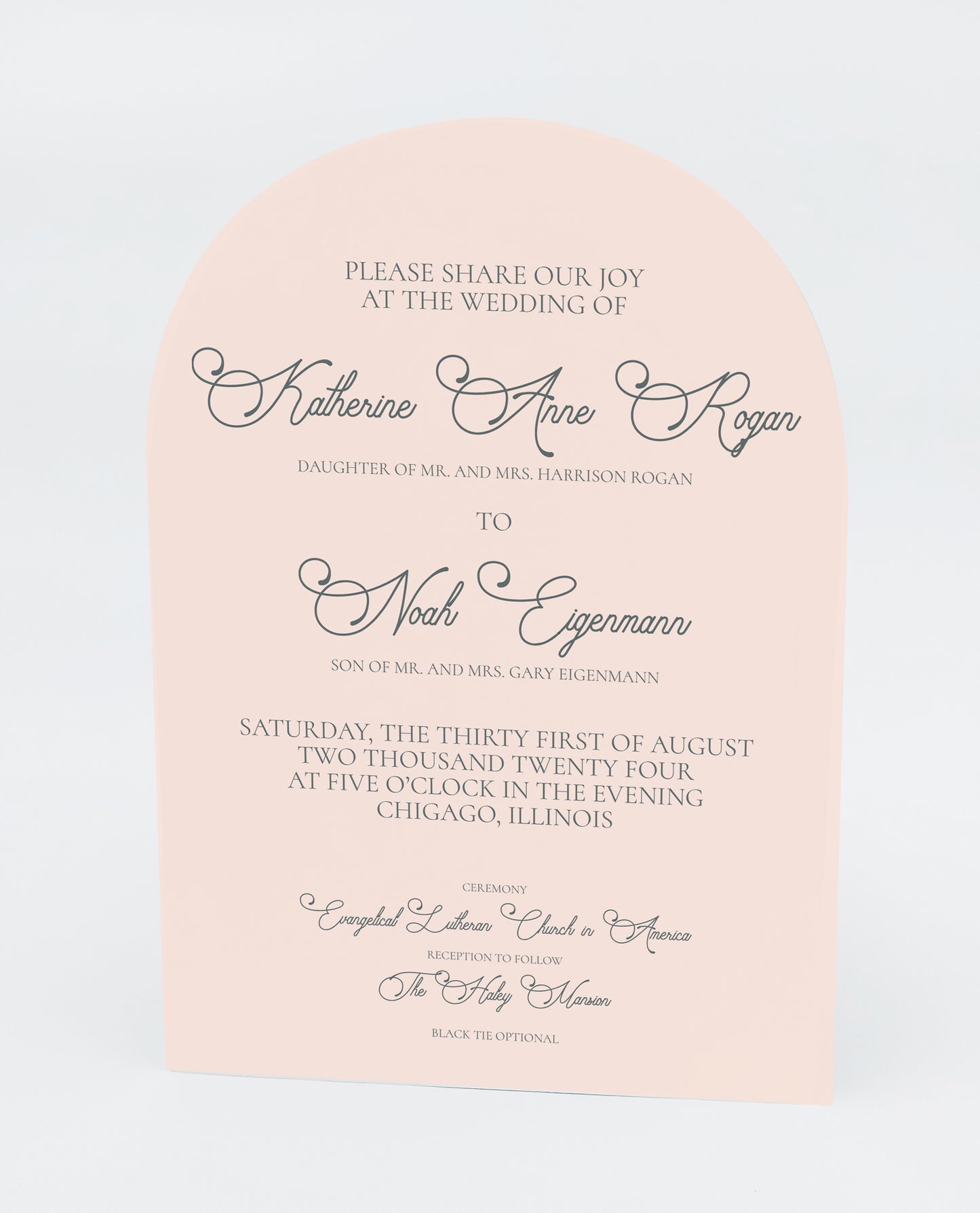 Personalized Wedding Cards | Fully Custom Print | Signature Arch Shape