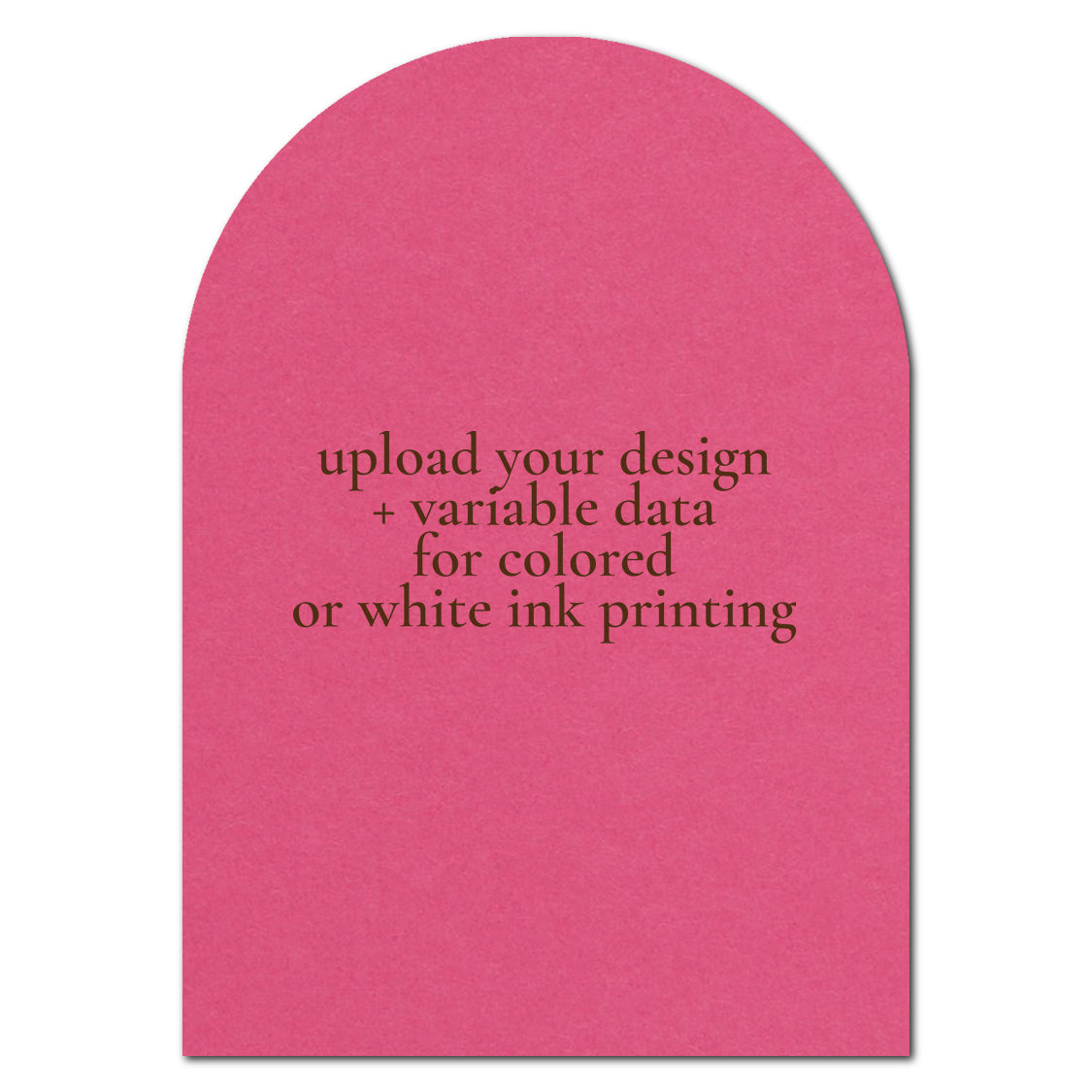 Individually Personalized Wedding Prints on Diecut Cardstock - Arch Shape