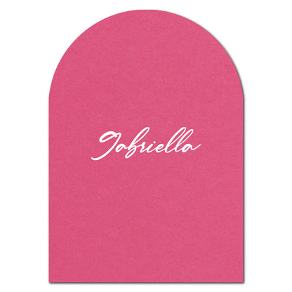 Individually Personalized Wedding Prints on Diecut Cardstock - Arch Shape