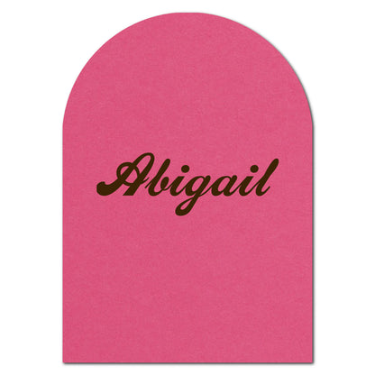 Individually Personalized Wedding Prints on Diecut Cardstock - Arch Shape