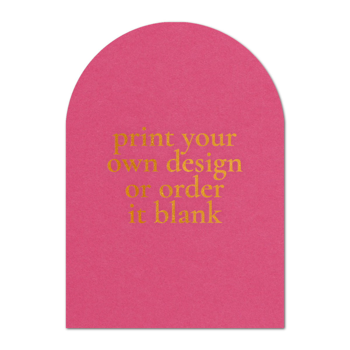 Custom Wedding Prints on Diecut Shaped Cardstock | Arch Shape