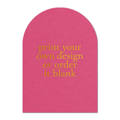 Custom Wedding Prints on Diecut Shaped Cardstock | Arch Shape