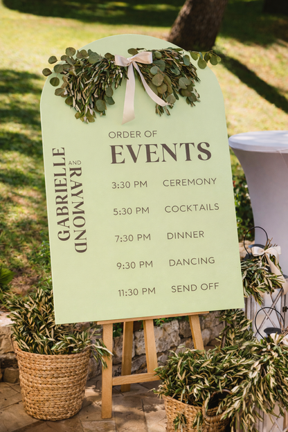 Personalized Wedding Signs | Fully Custom Print | Signature Archway Shape