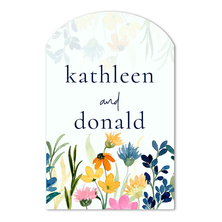 Personalized Wedding Signs | Fully Custom Print | Signature Archway Shape