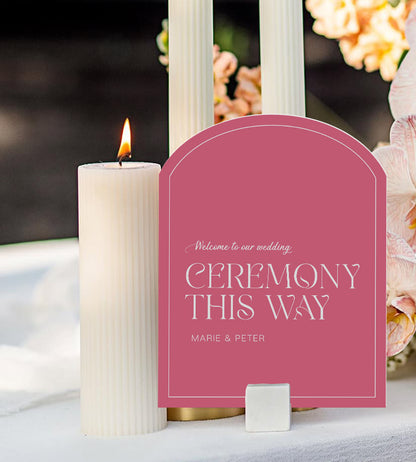 Personalized Wedding Signs | Fully Custom Print | Signature Archway Shape