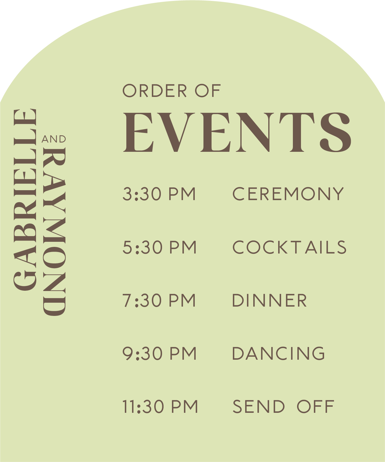 Personalized Wedding Signs | Fully Custom Print | Signature Archway Shape