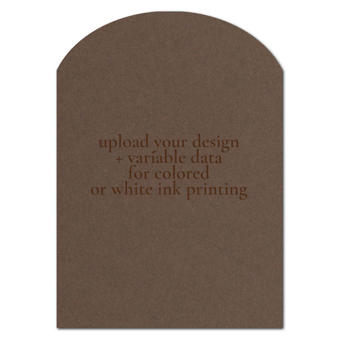 Individually Personalized Wedding Prints on Diecut Cardstock - Archway Shape