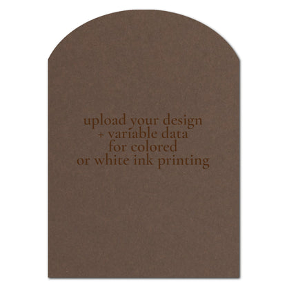 Individually Personalized Wedding Prints on Diecut Cardstock - Archway Shape