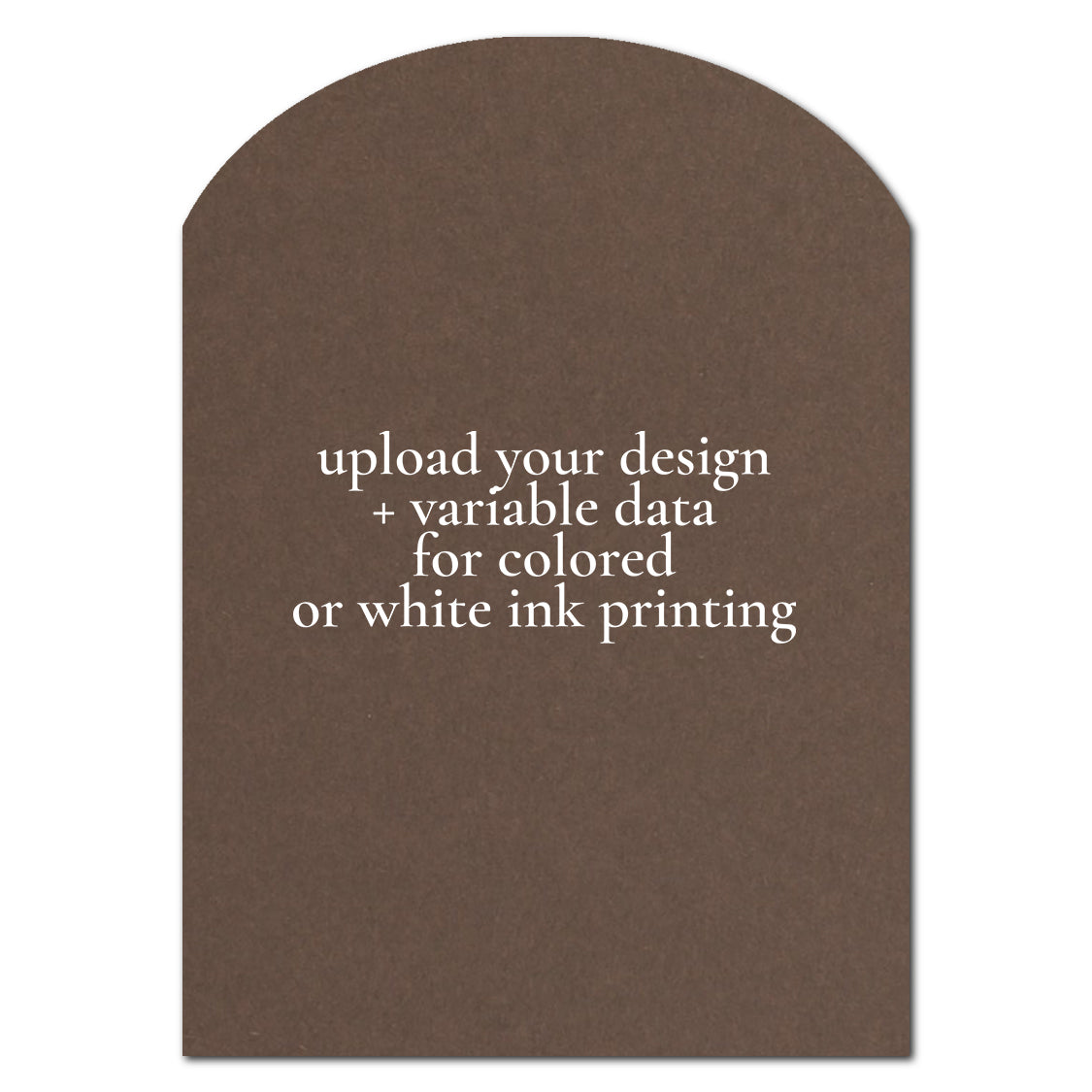 Individually Personalized Wedding Prints on Diecut Cardstock - Archway Shape