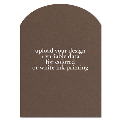 Individually Personalized Wedding Prints on Diecut Cardstock - Archway Shape