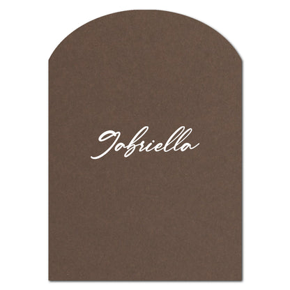 Individually Personalized Wedding Prints on Diecut Cardstock - Archway Shape