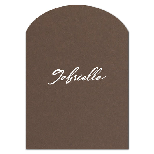 Individually Personalized Wedding Prints on Diecut Cardstock - Archway Shape