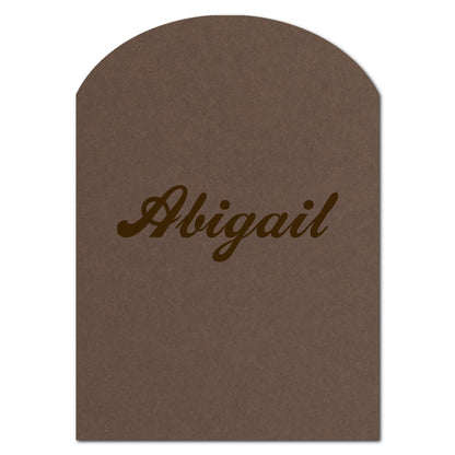 Individually Personalized Wedding Prints on Diecut Cardstock - Archway Shape