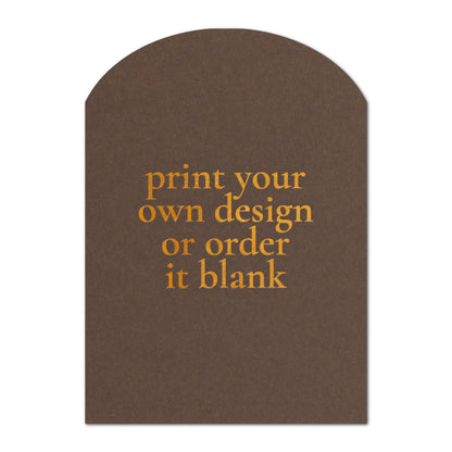 Custom Wedding Prints on Diecut Shaped Cardstock | Archway Shape