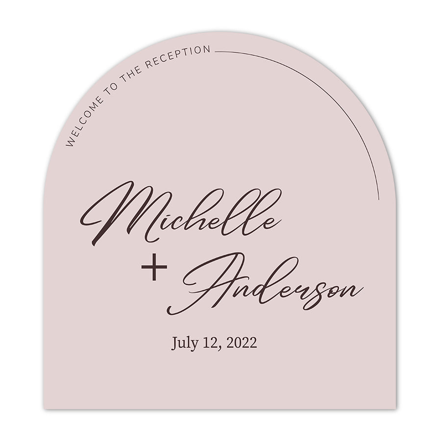 Signature Shape Custom Wedding Signage - Arch