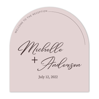 Signature Shape Custom Wedding Signage - Arch