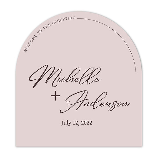 Signature Shape Custom Wedding Signage - Arch