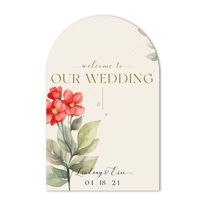 Signature Shape Custom Wedding Signage - Arch