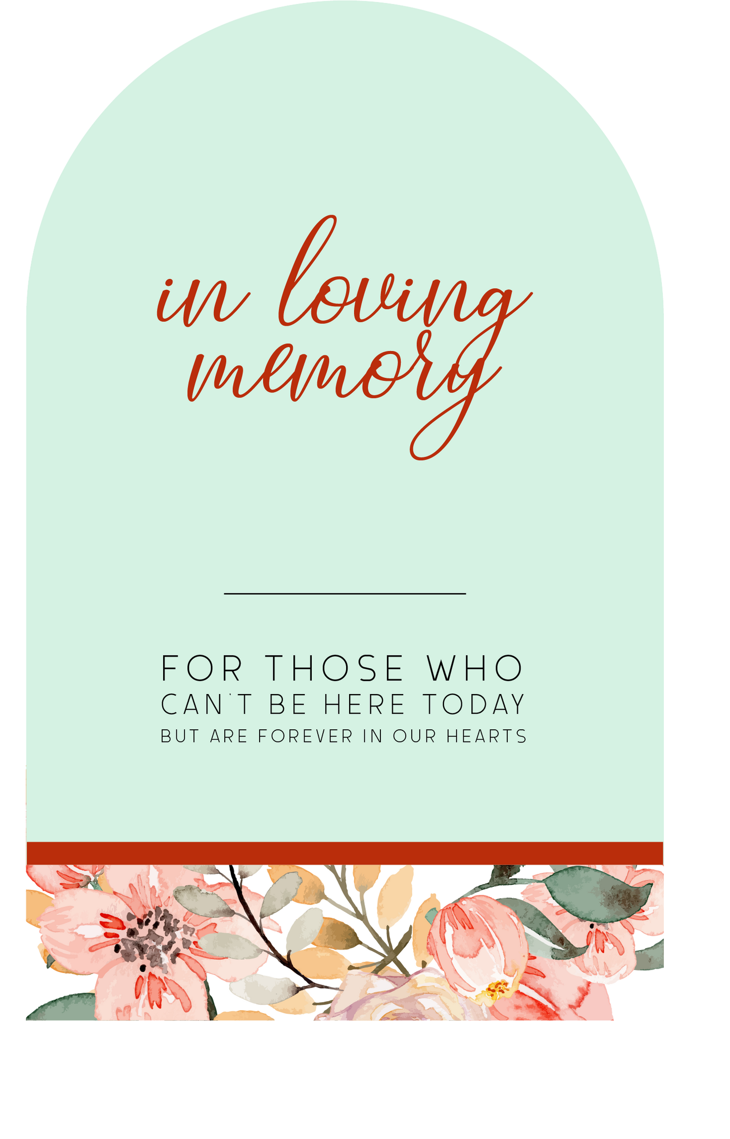 Signature Shape Custom Wedding Signage - Arch