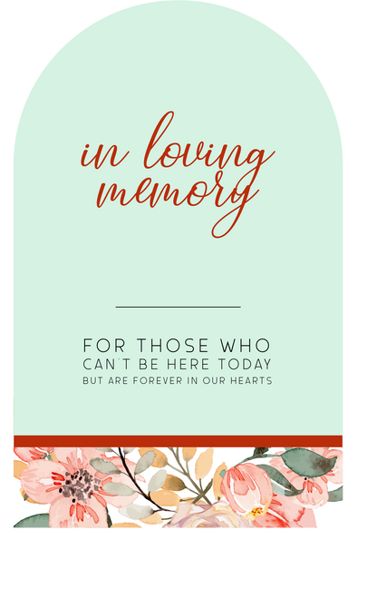 Signature Shape Custom Wedding Signage - Arch