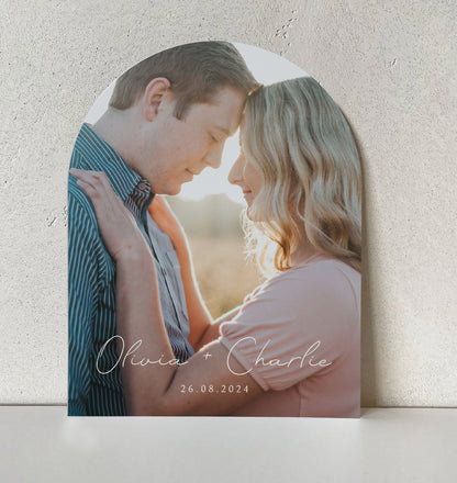 Signature Shape Custom Wedding Signage - Arch