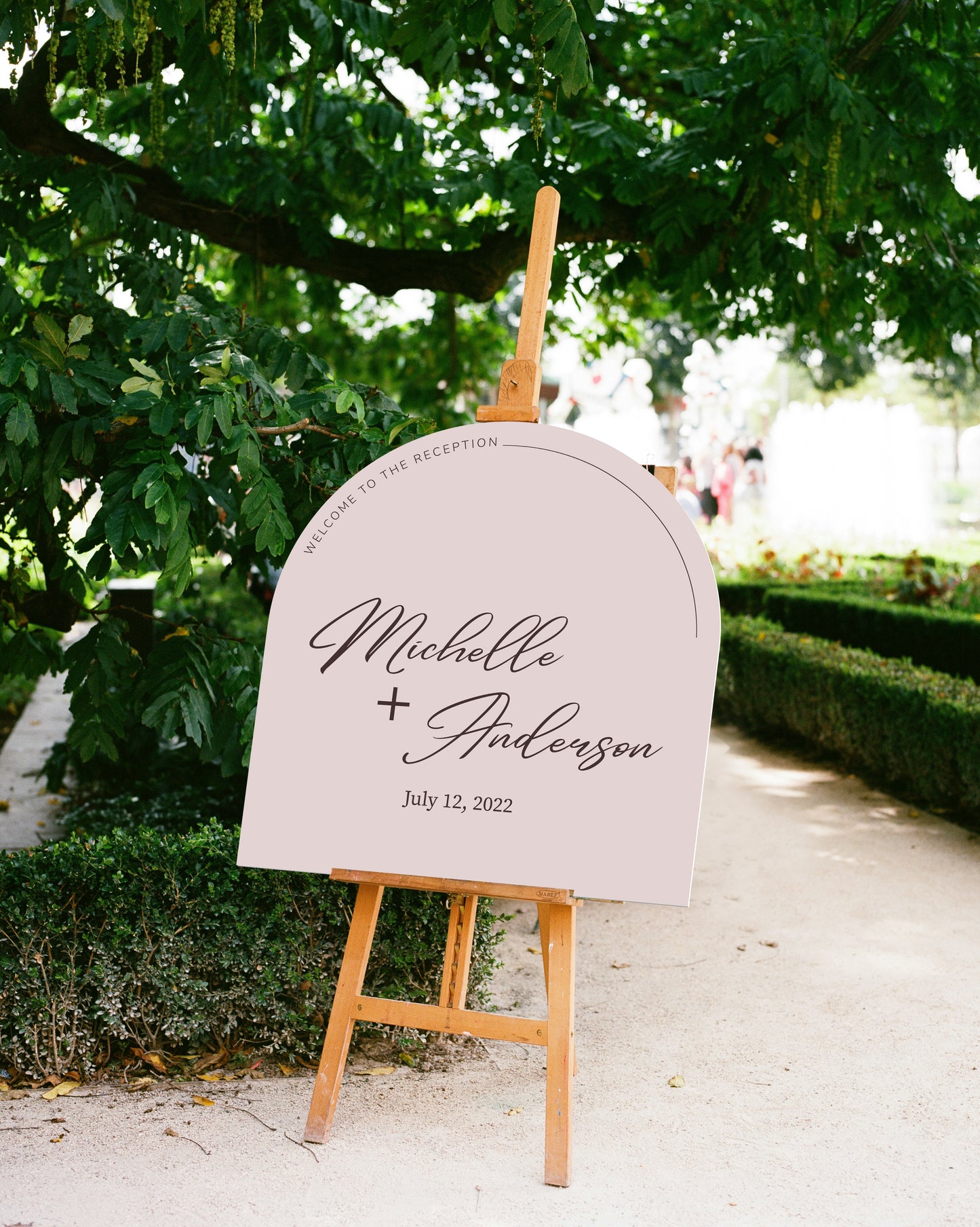 Signature Shape Custom Wedding Signage - Arch