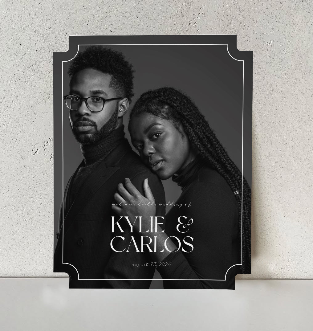 Personalized Wedding Signs | Fully Custom Print | Signature Modernist Shape