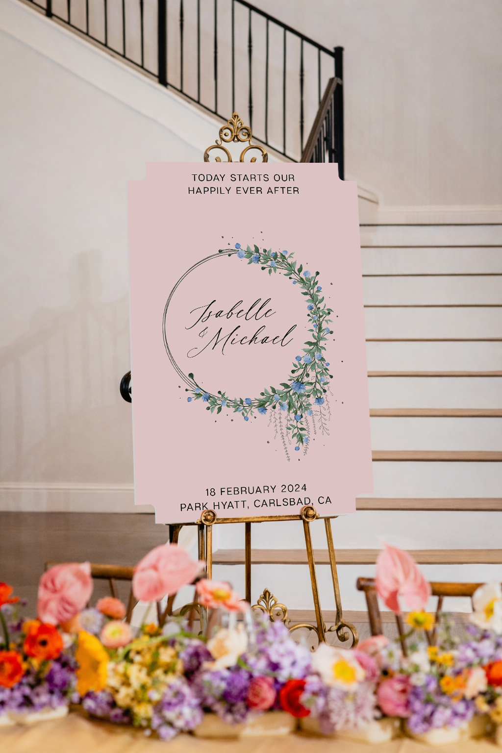 Personalized Wedding Signs | Fully Custom Print | Signature Modernist Shape