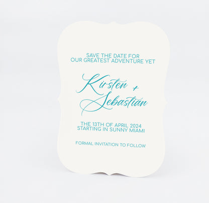 Personalized Wedding Cards | Fully Custom Print | Signature Bracket Shape
