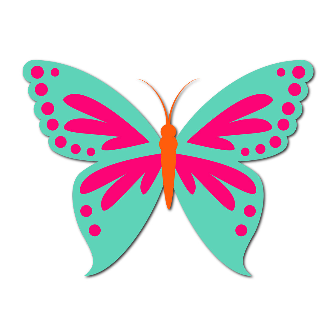 Butterfly SVG PNG Template - Shape 19
