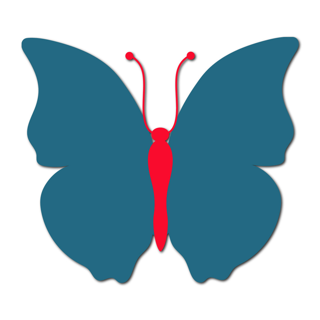 Butterfly SVG PNG Template - Shape 25