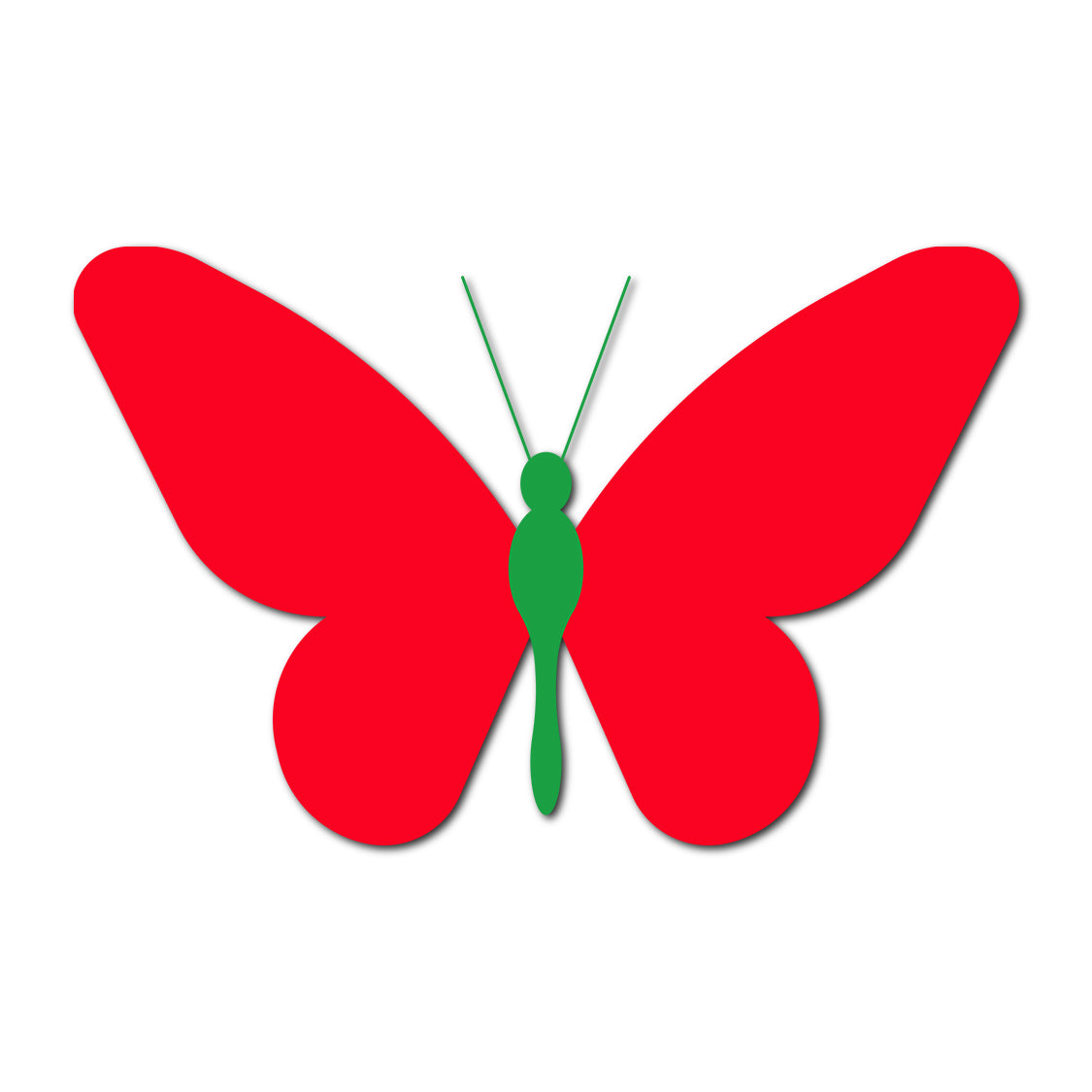 Butterfly SVG PNG Template - Shape 26