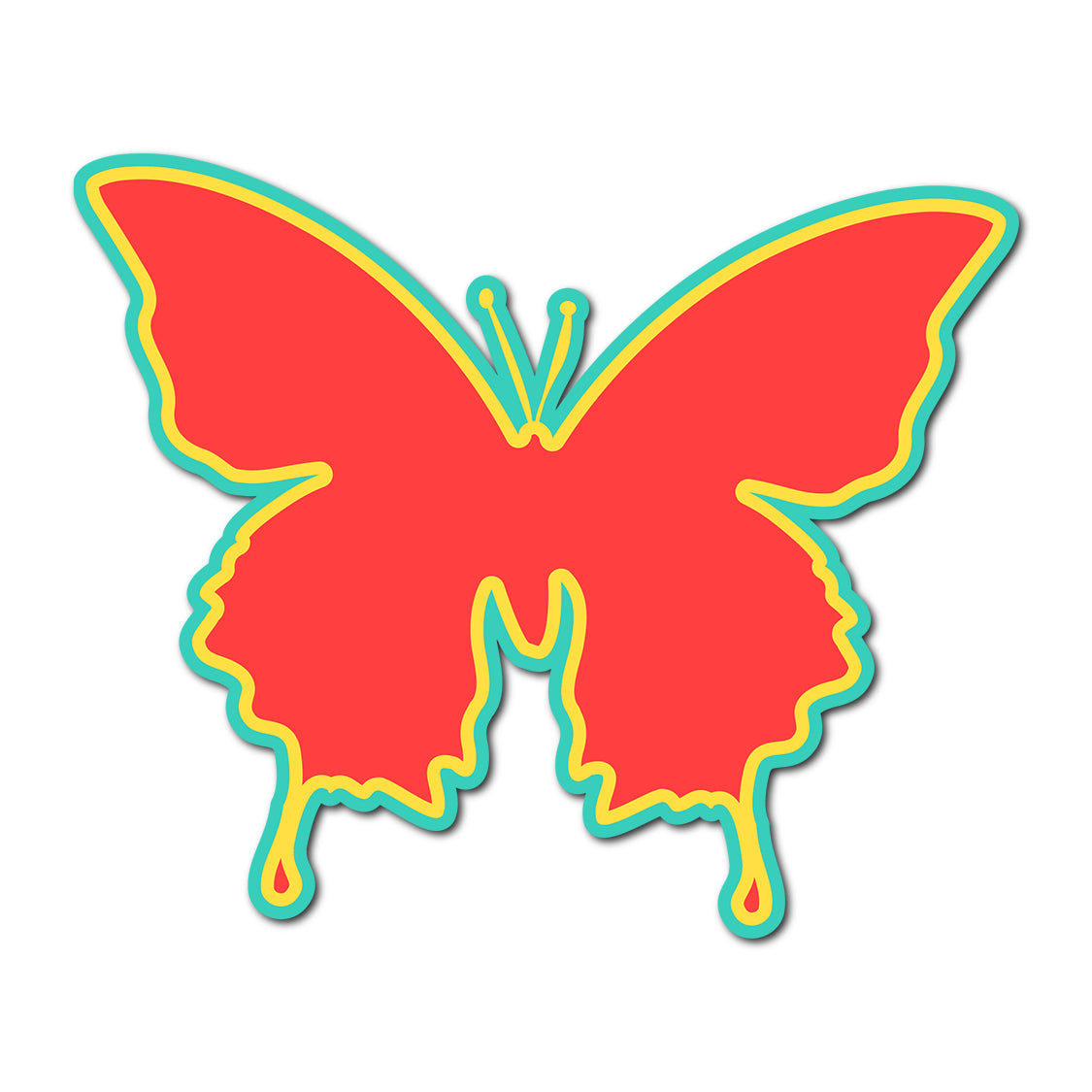 Butterfly SVG PNG Template - Shape 75