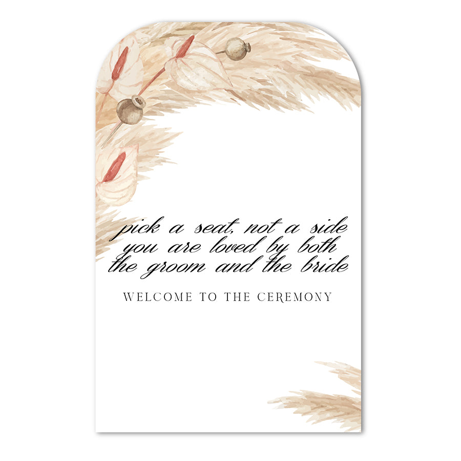 Personalized Wedding Signs | Fully Custom Print | Signature Vintage Arch Shape