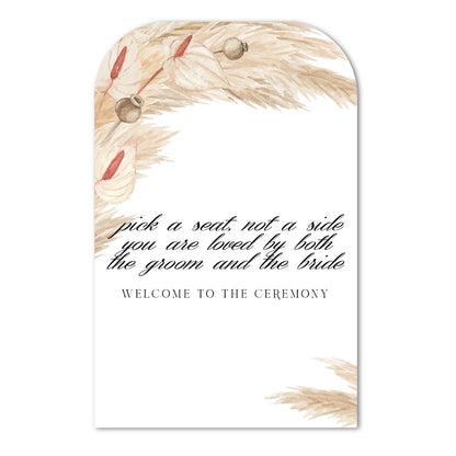Personalized Wedding Signs | Fully Custom Print | Signature Vintage Arch Shape