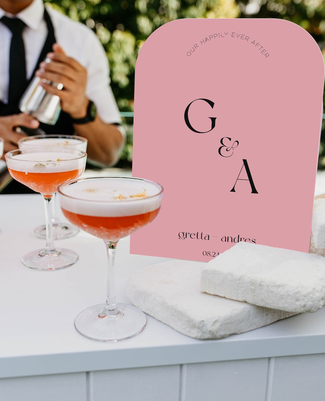 Personalized Wedding Signs | Fully Custom Print | Signature Vintage Arch Shape