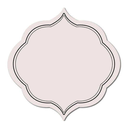Wedding Label with Classic Double Border | SVG PNG Template - Shape 12