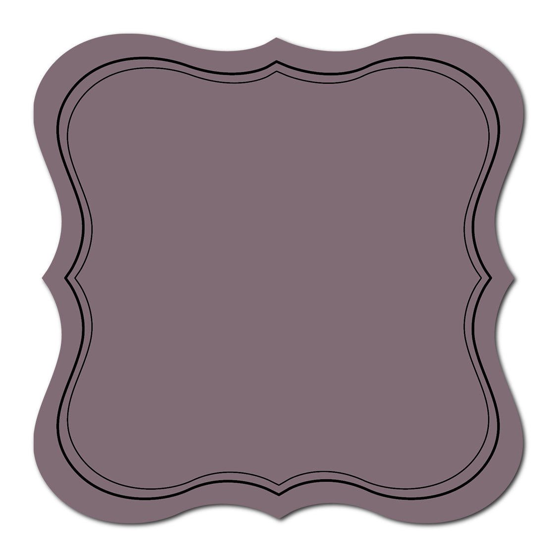 Wedding Label with Classic Double Border | SVG PNG Template - Shape 13