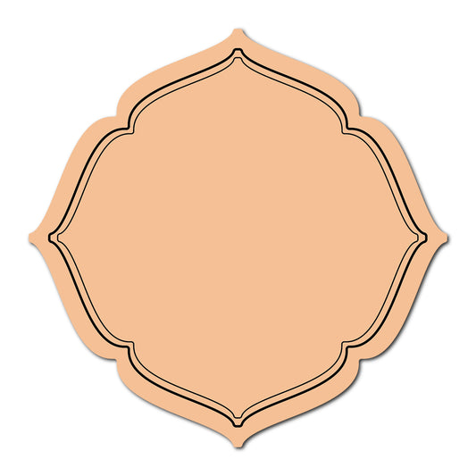 Wedding Label with Classic Double Border | SVG PNG Template - Shape 14