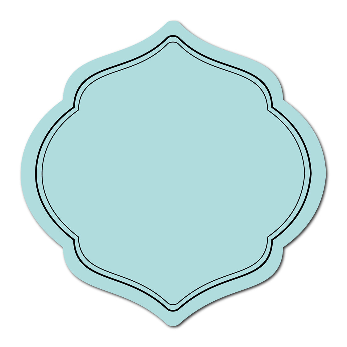 Wedding Label with Classic Double Border | SVG PNG Template - Shape 16
