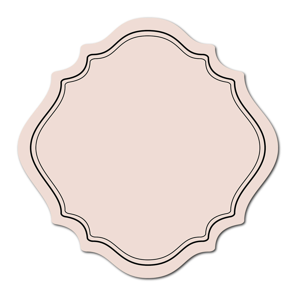 Wedding Label with Classic Double Border | SVG PNG Template - Shape 2