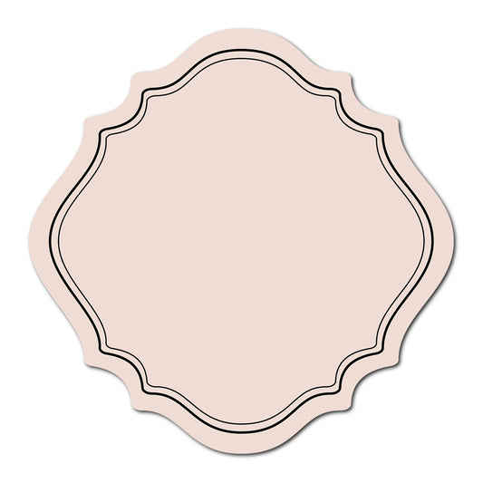 Wedding Label with Classic Double Border | SVG PNG Template - Shape 2