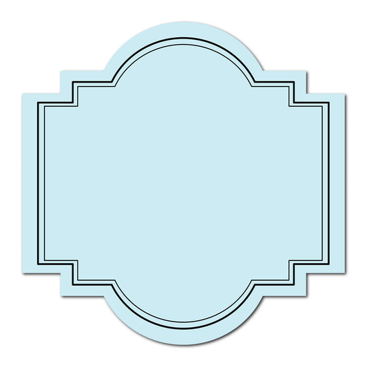 Wedding Label with Classic Double Border | SVG PNG Template - Shape 3