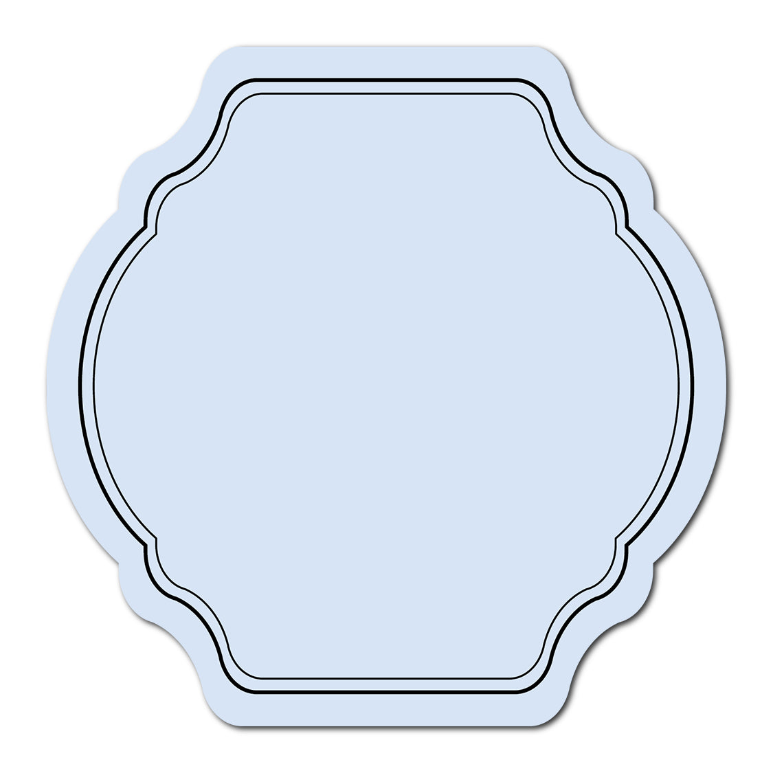 Wedding Label with Classic Double Border | SVG PNG Template - Shape 6